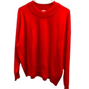 A New Day Red Sweater Long Sleeve Cozy Soft Layer Holidays Sz L